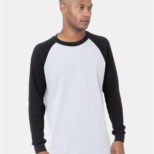 Men's USA-Made Heavyweight Waffle Knit Thermal Raglan T-Shirt