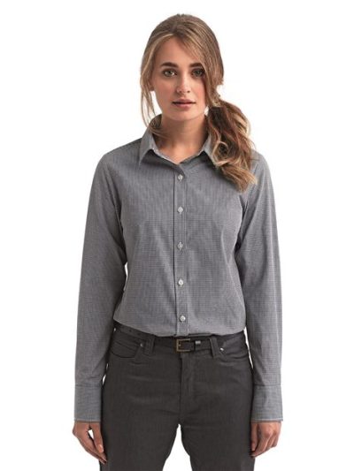 Women's Microcheck Gingham Cotton Shirt