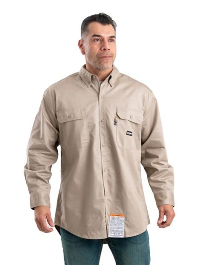 Men's Tall Flame-Resistant Button Down Work Shirt