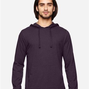 Unisex Eco Jersey Pullover Hooded Long Sleeve T-Shirt