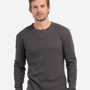 Men's Waffle Knit Long Sleeve T-Shirt