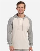 Unisex Waffle Knit Pullover Hooded Long Sleeve T-Shirt