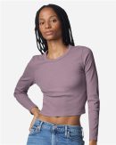 Women's Baby Rib Long Sleeve Cropped Tee