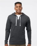 Unisex Jersey Sport Lace Hooded Pullover