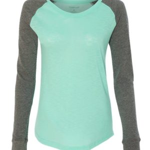 Women’s Preppy Patch Slub Long Sleeve T-Shirt