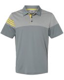 Men's Heathered 3-Stripes Colorblocked Polo
