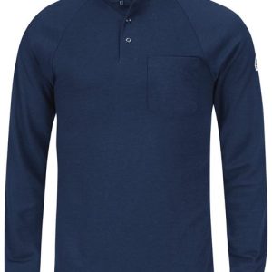 Men's Long Sleeve Henley Shirt- CoolTouch®2