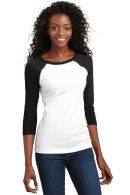 DISCONTINUED  District ®  - Juniors 50/50 3/4-Sleeve Raglan Tee.