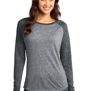 DISCONTINUED  District ®  - Juniors Microburn ®  Long Sleeve Raglan Tee.
