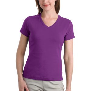 DISCONTINUED  Port Authority ®  Ladies Modern Stretch Cotton V-Neck Shirt.